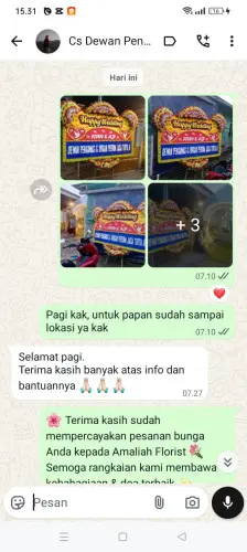 Testimonial Papan Bunga Pernikahan warjabakti