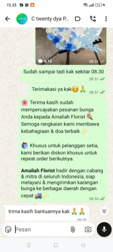Testimonial Standing Flower warjabakti